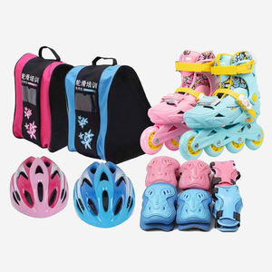 Patins à roulettes pour enfants OEM, réglables, pour débutants, patins en ligne pour enfants, ensemble d'équipements de protection, patinage artistique de vitesse en plein air - Product Image 1