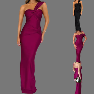 Robe <span class=keywords><strong>de</strong></span> soirée élégante et séduisante asymétrique à une épaule pour <span class=keywords><strong>femme</strong></span>, coupe ajustée, style crayon, pour occasions formelles, vente en gros, tenue <span class=keywords><strong>de</strong></span> soirée, <span class=keywords><strong>de</strong></span> bal ou <span class=keywords><strong>de</strong></span> banquet pour femmes - Product Image 2