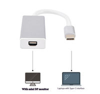 Harga Pabrik Kabel Adaptor USB C ke Mini DisplayPort (DP) 4K 60Hz Tipe C ke Mini DP Mendukung MacBook