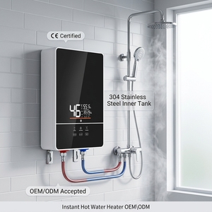 Calentador de Agua Eléctrico Instantáneo Inteligente de 6000W, Montado en la Pared, sin Tanque, con Termostato, para <span class=keywords><strong>Baño</strong></span> y Cocina - Product Image 1