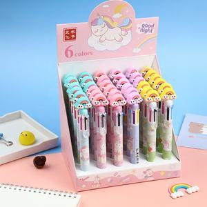2023 mignon 6 couleurs stylos <span class=keywords><strong>arc</strong></span>-<span class=keywords><strong>en</strong></span>-<span class=keywords><strong>ciel</strong></span> nuage Multi couleur stylo pour écrire bureau fournitures scolaires papeterie - Product Image 2