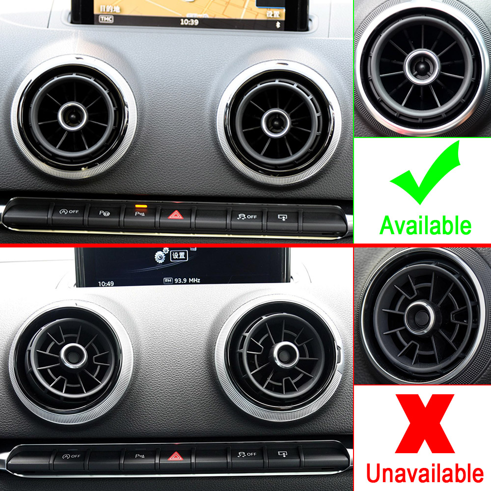 Anneaux Décoratifs Pour Sorties D'air En Alliage D'aluminium Rouge - Compatible Mercedes Classe CLA & GLA 2013-2018 - Facile à Coller