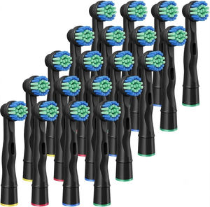 Têtes de brosse à dents de rechange à poils moyens écologiques pour usage hôtelier et domestique – Pack de recharge pour soins dentaires quotidiens - Product Image 1