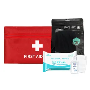 红色小型安全应急医疗用品急救袋卫生包其他安全用品套装个人防护用品