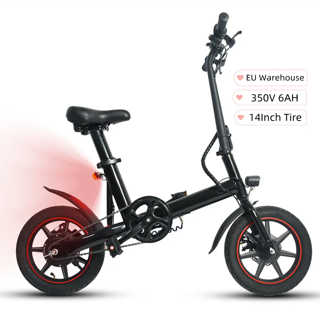 Mini vélo électrique pliable de 14 pouces, 36V, 350W, pour adulte, stocks en ue, livraison gratuite