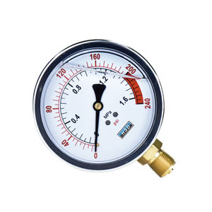 Manómetro <span class=keywords><strong>de</strong></span> cápsula con manómetro lleno <span class=keywords><strong>de</strong></span> aceite al vacío <span class=keywords><strong>de</strong></span> montaje lateral <span class=keywords><strong>de</strong></span> 2,5 pulgadas y 63mm con montaje inferior mecánico - Product Image 6