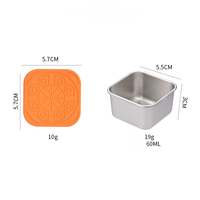 Conteneur alimentaire carré portable écologique en gros avec couvercle, en acier inoxydable 304, couvercles en silicone anti-fuite, bols polis pour barbecue