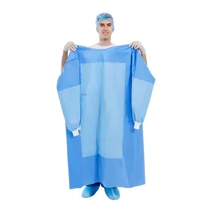 Disposable Surgical Gown Medical Blue Rolls Antibacterial PP SMS Non Woven Fabric