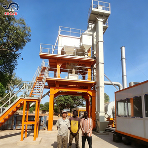 Planta Móvil de Mezcla de Asfalto de Flujo Contrario de 80t/h para Producción de Mezcla Caliente HMA, Sistema de Operación Continua para Pavimentación de Carreteras - Product Image 2