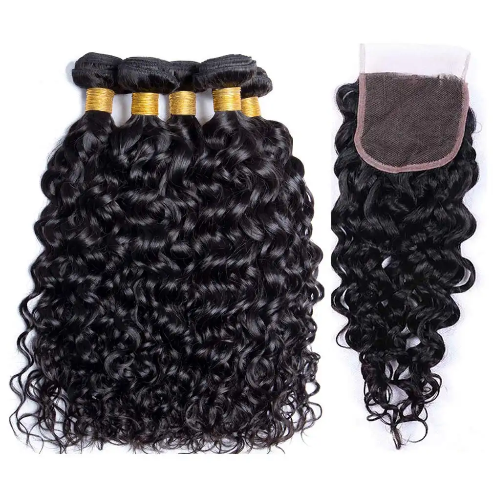 Giá rẻ HD ren closure4 * 4 HD Brazil tóc đóng cửa, Brazil Human Hair Weave bó với đóng cửa