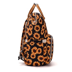 tamaño girasol, girasol impresión cambiar los pañales bolso de la momia maternidad aislado del pañal del bebé mochila bolsa - Product Image 4