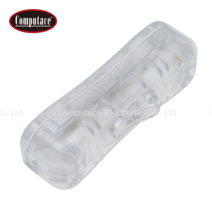 SOCARO Transparent In-Line On/Off <b>Switch</b> 2A 250V/AC Cord Line Rocker <b>Switch</b> for <b>Lamps</b> and Power Cords - Product Image 2
