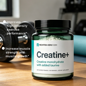 Poudre de créatine monohydrate RICHTEK, poudre de créatine sans saveur, pour la construction musculaire, amélioration des performances et renforcement de la force - Product Image 4