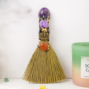 ไม้กวาดแม่มดแกะสลักด้วยมือจากหินคริสตัลธรรมชาติสำหรับงาน DIY ขายส่ง - Product Image 6