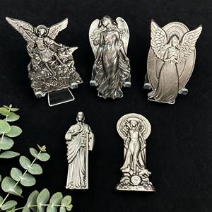 Figurines en Obsidienne Argenté<span class=keywords><strong>e</strong></span> Naturelle en Gros : Ange Gardien, Fé<span class=keywords><strong>e</strong></span>, Méduse et Jésus Sculptés pour la Décoration Intérieure et la Collection - Product Image 6