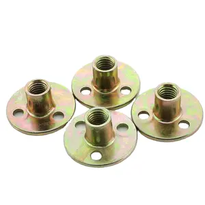 Zinc plated round base three hole plate T Nut weld insert t nuts for aluminum profile