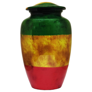 Ready to Sale Multicolor Cremation Urn for <b>Ashes</b> Metal Memorial Urn Green Gold Red Artistic Funeral <b>Keepsake</b> Adult Use - Product Image 3