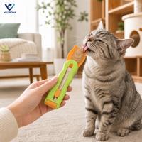 Distributeur de pâte pour friandises pour chats VELTRONA, type coulissant, avec cuillère, qualité alimentaire, réutilisable, facile à nettoyer, vente en gros