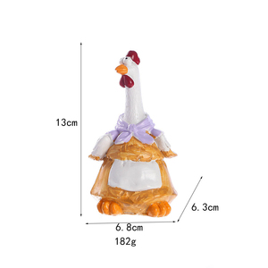 Figuras <span class=keywords><strong>de</strong></span> Gallo <span class=keywords><strong>y</strong></span> Gallina <span class=keywords><strong>de</strong></span> <span class=keywords><strong>Dibujos</strong></span> <span class=keywords><strong>Animados</strong></span> al por Mayor, Artesanía <span class=keywords><strong>de</strong></span> Resina, Decoración Rústica para Entrada <span class=keywords><strong>de</strong></span> Casa, Patio - Product Image 5