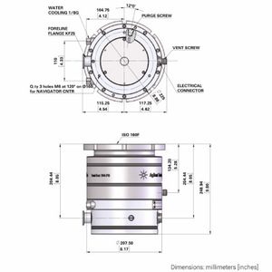 ปั๊มเทอร์โบโมเลกุลาร์ Agilent Technologies TwisTorr 704 Fs สแตนเลสสตีล 700 Ls แก๊สไฟฟ้า X3511 64015 - Product Image 3