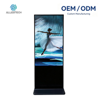 Écran intelligent sans fil ALLESTECH 4K UHD portable, écran tactile interactif Android, téléviseur sur roulettes pour la maison et le bureau