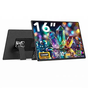 จอภาพพกพา N3 ขนาด 16 นิ้ว ความละเอียด 1920x1200 หน้าจอ IPS อัตราส่วน 16:10 ลำโพงในตัว ขาตั้งหมุนได้ 360 องศา พอร์ต USB-C สำหรับแล็ปท็อป ใช้เป็นจอเสริมเพื่อเพิ่มประสิทธิภาพการทำงาน - Product Image 1
