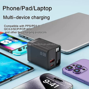 <span class=keywords><strong>Prix</strong></span> usine 65W GaN <span class=keywords><strong>chargeur</strong></span> mural avec câble rétractable QC3.0 adaptateur de <span class=keywords><strong>chargeur</strong></span> rapide pour ordinateur portable pour téléphone adaptateur de voyage personnalisé - Product Image 5
