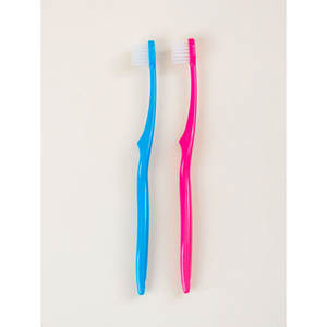 Cepillo de dientes japonés compacto de cerdas extrasuaves de doble fino cepillo de dientes desechable para niños con mango de bambú 2 piezas de material PBT - Product Image 1