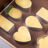 Moule à biscuits et à gâteaux en aluminium rectangulaire et ananas avec presse en acier inoxydable, ensemble de découpeurs de légumes, mini moules à gâteaux pour la cuisine