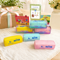 Jouet Squishy en forme de bâton de beurre, à pétrir, anti-stress, avec son couineur, blocs de construction malléables, cadeau ludique
