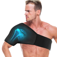 Enveloppe d'épaule réglable en gel solide pour thérapie chaude et froide, micro-ondable / congelable, pour soulager la douleur