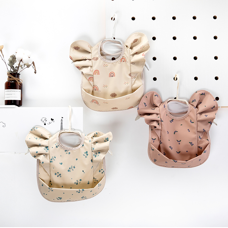 Водонепроницаемые детские нагрудники из ПУ с крыльями ангела детские нагрудники-Слюнявчики для малышей