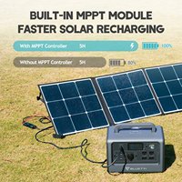 Station d'alimentation solaire portable 110V 220V 240V pour l'éclairage domestique, le camping, générateur DC/AC, contrôleur MPPT, alimentation par panneau solaire pour voiture