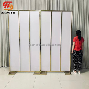 SMOOTH Popular Selling Wedding Banquet Party Stage Decoration Stainless Steel Wall <b>Backdrop</b> - Product Image 1