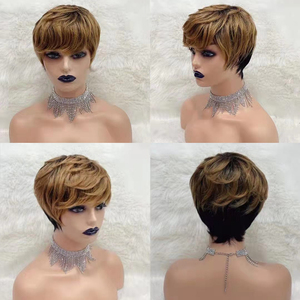 Letsfly Pelucas Cortas Pixie a Precio Económico de 16.5$, 100% Cabello Humano Brasileño, Colores de Cabello Brasileño, Pelucas al por Mayor para Mujeres Negras - Product Image 6