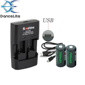 Soshine SC-S5 Sạc USB Thông Minh Độc Lập Cho Pin Sạc 3.7V CR123 CR2 16340 CR123A