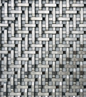 Panneau en maille d'acier inoxydable tissé 3D plat, design moderne, anti-ternissement, robuste, écran décoratif en métal, séparateurs de pièce modernes