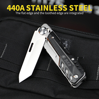 Couteau multifonction professionnel détachable Xhandle MT-06 7-en-1 avec pinces, ciseaux en acier inoxydable 440A, équipement EDC DIY