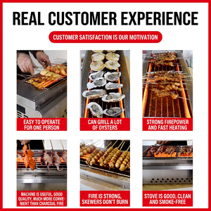 Commercial Stainless Steel Electric <b>Smokeless</b> Grill with Easy Cleaning Plug-And-Play for Grilling Meat Fish Chicken Skewers - Product Image 6