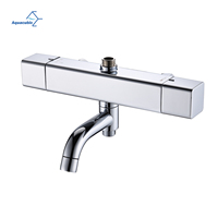 Mitigeur de douche à toucher froid à barre thermostatique carrée chromée moderne pour salle de bain