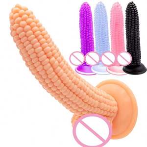 Dildo en PVC en forme de maïs simulé, 20 cm, avec ventouse, en gelée souple, achat en gros - Product Image 6