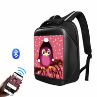 Mochila Inteligente LED Muen para Exteriores con Control y Edición por APP, Mochilas con Pantalla LED, Mochilas de Píxeles Digitales con Luz LED, Bolsas Publicitarias
