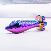 Nouveau Plug Anal en Métal avec Base en Cristal, Jouet de Masturbation Adulte pour le Bien-être Sexuel, Massage Anal, Dilatation et Stimulation