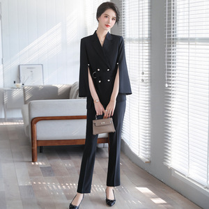 Conjunto <span class=keywords><strong>de</strong></span> 2 piezas <span class=keywords><strong>de</strong></span> moda Blazer <span class=keywords><strong>de</strong></span> doble botonadura suave con pantalón <span class=keywords><strong>Suite</strong></span> <span class=keywords><strong>de</strong></span> oficina - Product Image 5