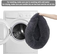 Lit pour animaux de compagnie amovible et lavable pour chats, lit rond en peluche doux et chaud, tapis pour chat et chien, lit de couchage, canapé pour animaux de compagnie, accessoires pour animaux de compagnie