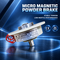 Bantalan Rem Bubuk Magnetik Poros Ganda Mikro 24V DC, Poros 30mm, 1Nm 5Nm, Rem Tegangan Penggulung Presisi Tinggi untuk Label