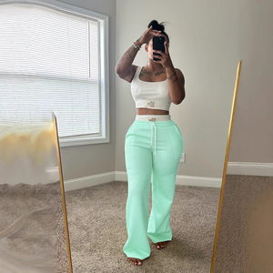 Ensemble deux pièces pour femmes, débardeur et pantalon ample, nouvelle arrivée dans les styles sportifs, streetwear et décontracté<span class=keywords><strong>s</strong></span> - Product Image 5