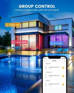 Paquete de 2 bombillas inteligentes <span class=keywords><strong>Yeelight</strong></span> W3 120V 8W luz blanca Mijia App compatible con dispositivo inteligente para el hogar con interfaz E26 Material plástico - Product Image 5