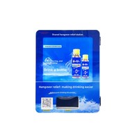 Distributeur automatique de boissons contre la gueule de bois personnalisé avec écran de 15,4 pouces et boîte lumineuse à 4 lumières, modèle bleu/blanc