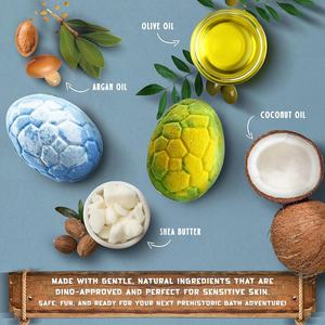 Juguetes de Huevos de Dinosaurio con Logotipo Personalizado OEM, Bombas de Baño con Dinosaurios en su Interior, Ingredientes Naturales y Orgánicos para Niños - Product Image 3